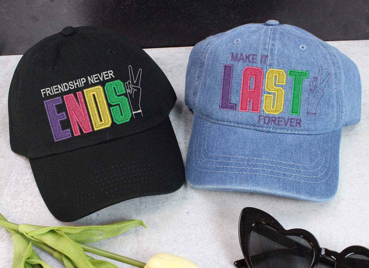 Make It Last Forever | Friendship Never Ends - Girl Power Bachelorette Party Hats