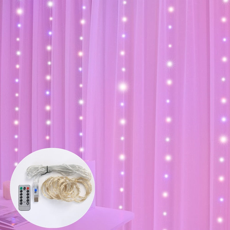 LED Curtain Garland Lights