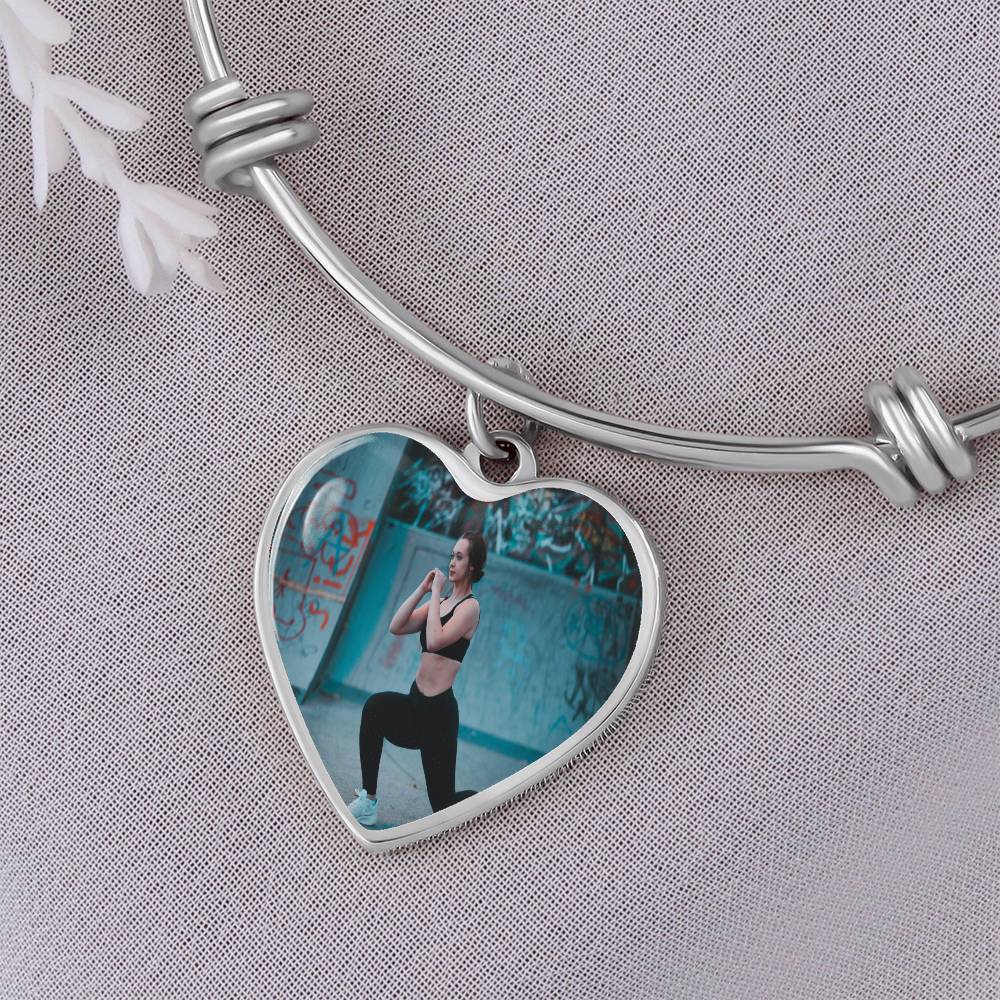 Heart Bangle Necklace