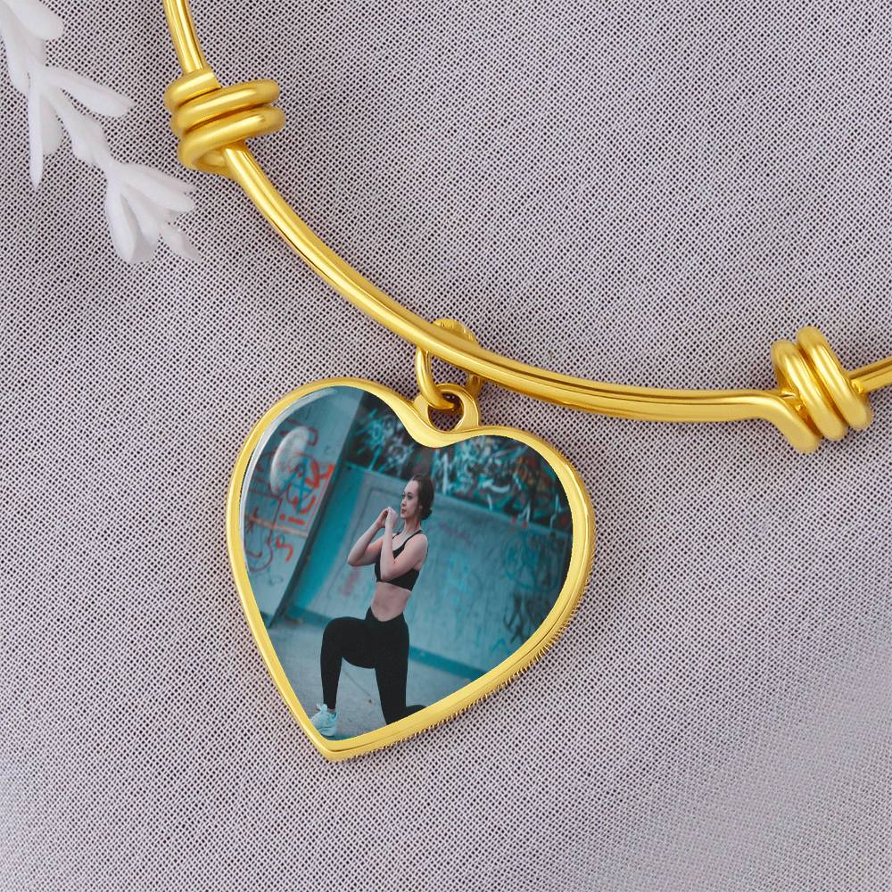 Heart Bangle Necklace