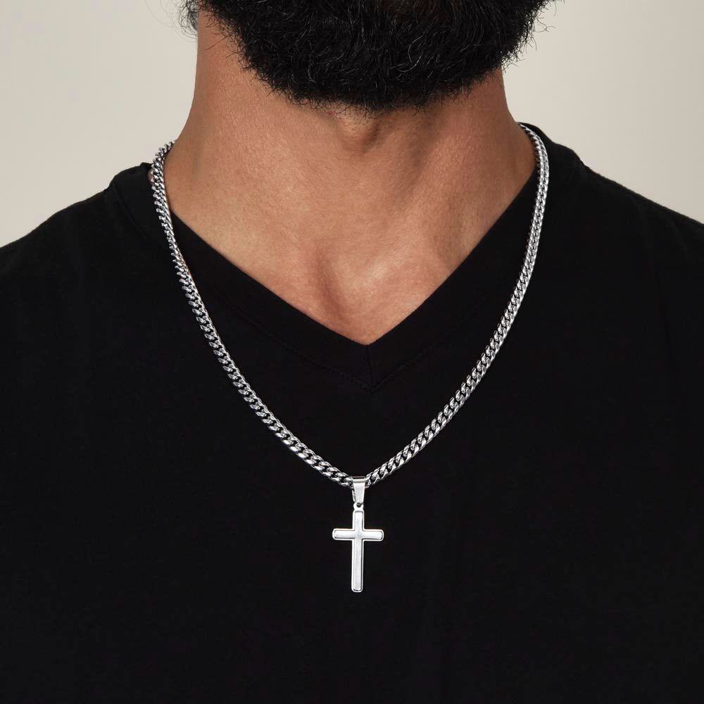 To my Husband.. Artisan Cross Necklace..