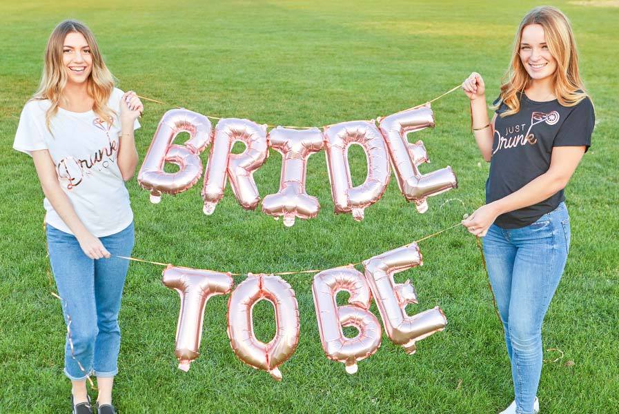 Miss to Mrs Rose Gold 16" Balloon Banner | Multiple phrases!