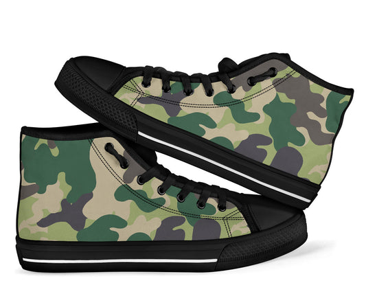 Green Camo High-Top Shoes