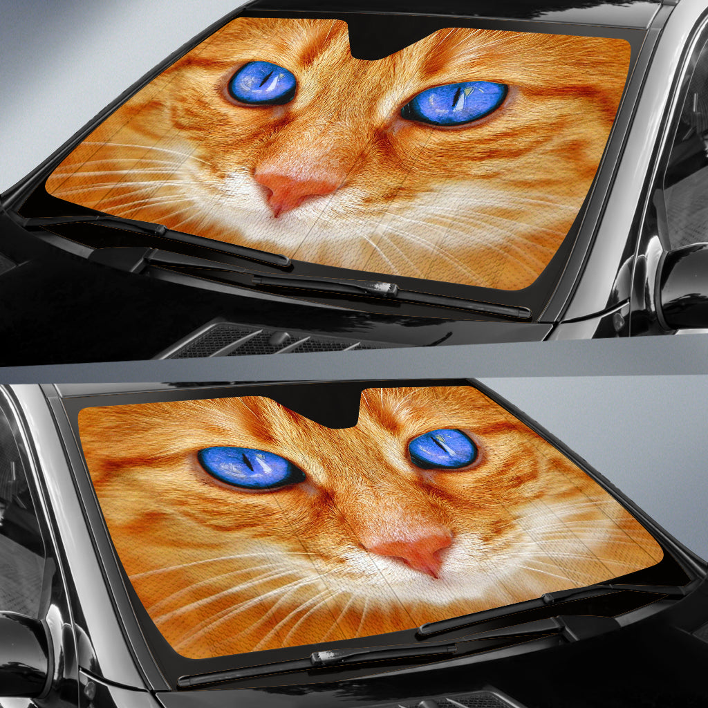 Blue eyed cute cat Auto Sun Shade