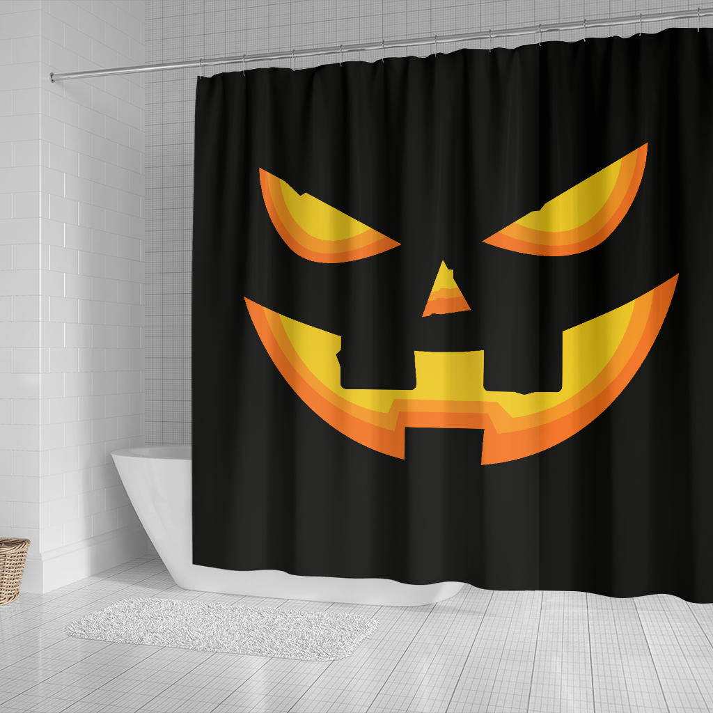 Pumpkin Face Shower Curtain