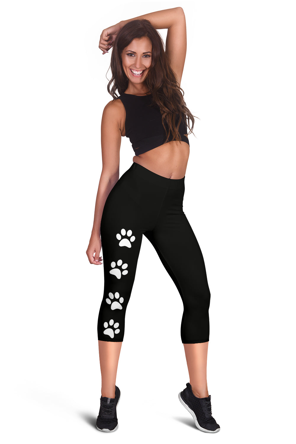 Women's paw prints capris