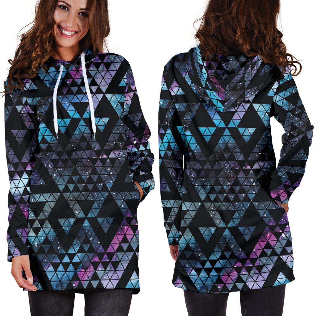 Geometeric Nebula Hoodie Dress