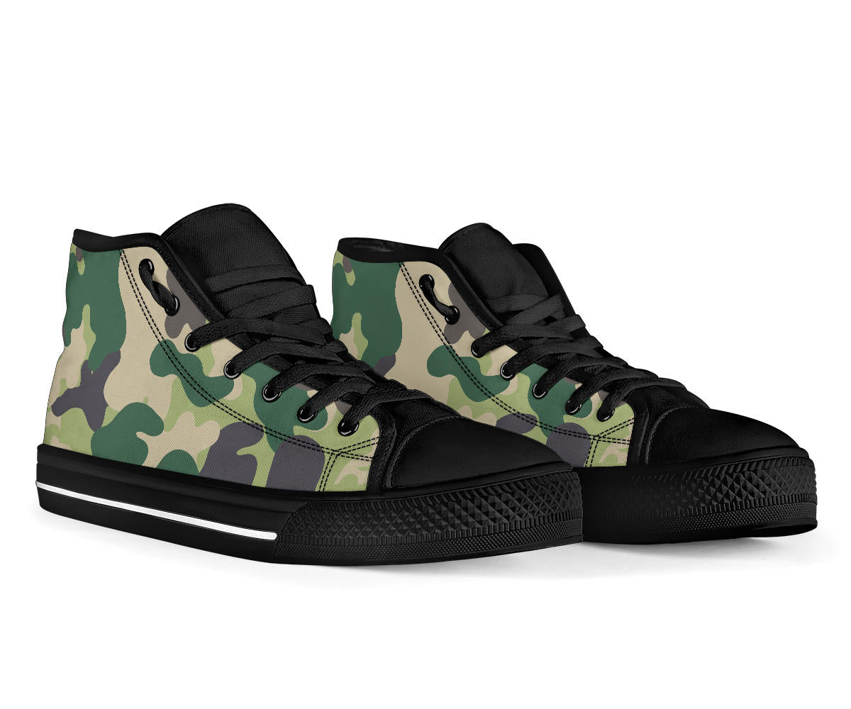 Green Camo High-Top Shoes