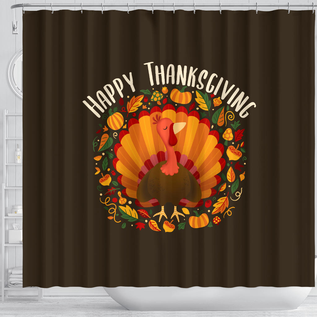 Happy Thanksgiving Shower Curtain