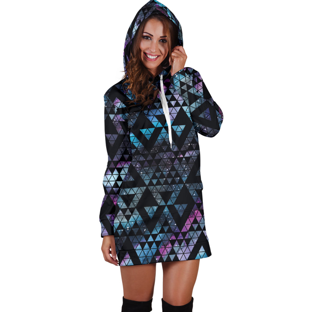 Geometeric Nebula Hoodie Dress