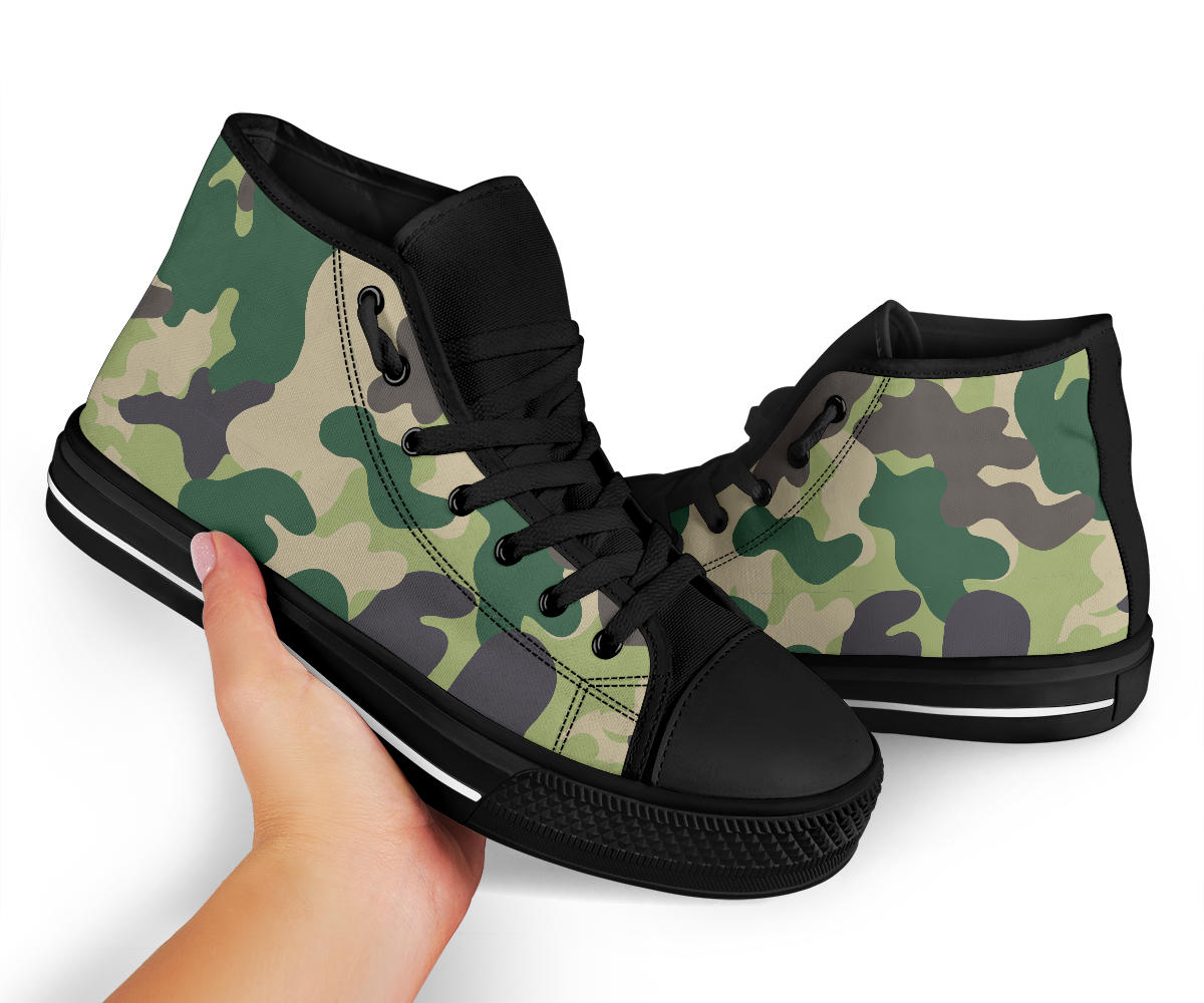 Green Camo High-Top Shoes