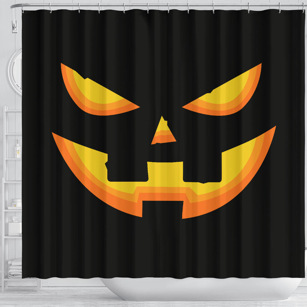 Pumpkin Face Shower Curtain