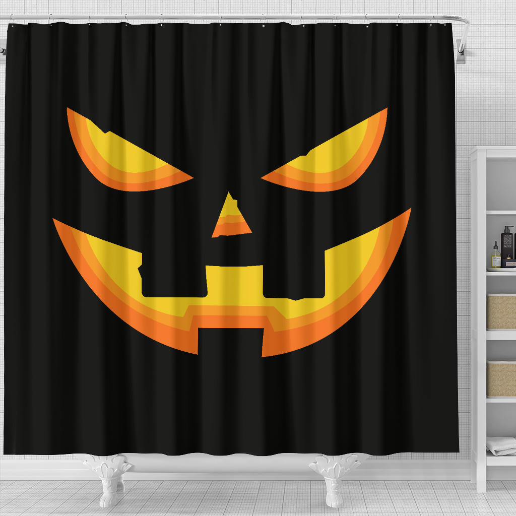 Pumpkin Face Shower Curtain