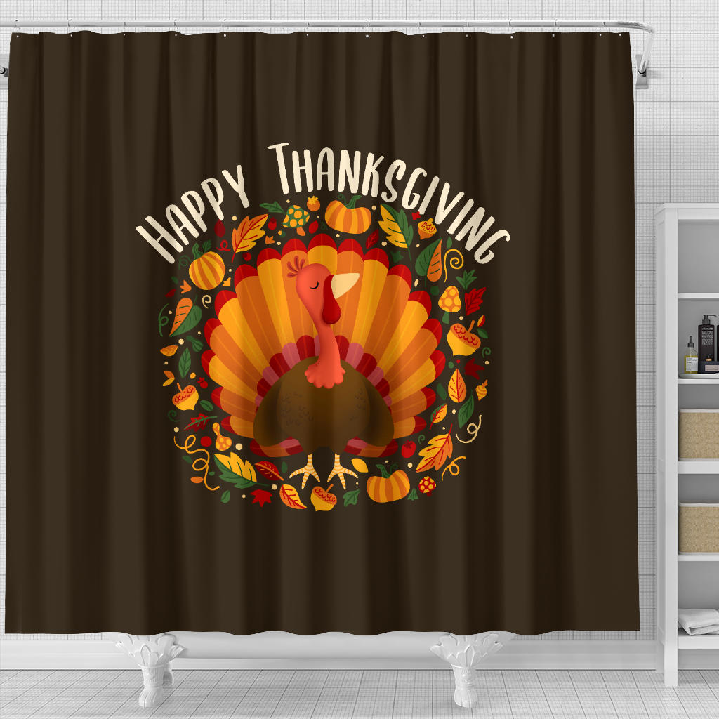 Happy Thanksgiving Shower Curtain