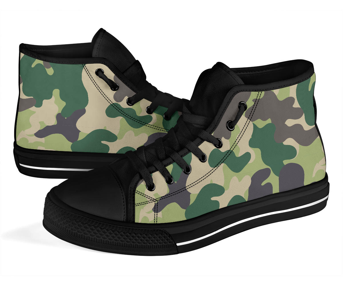 Green Camo High-Top Shoes