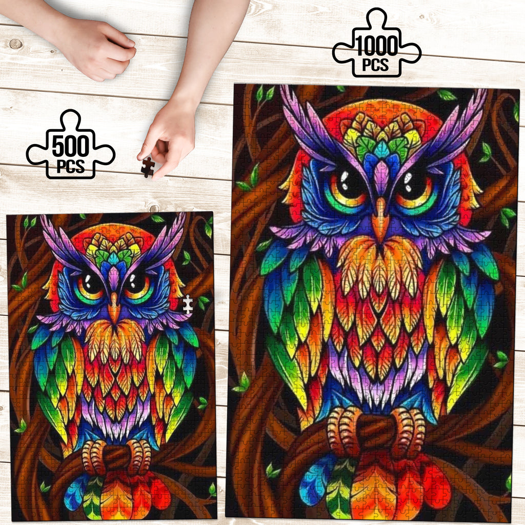 Vibrant Owl Jigsaw Puzzle