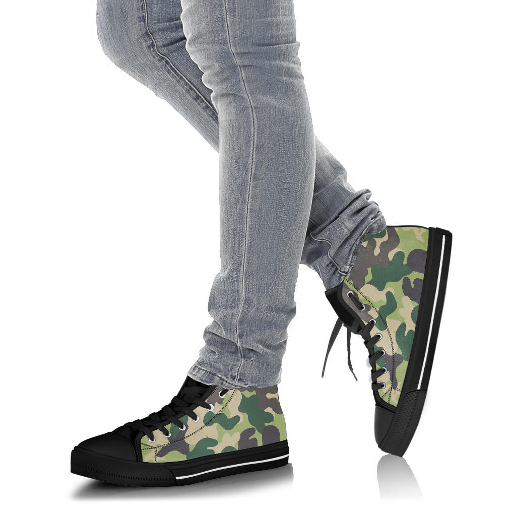 Green Camo High-Top Shoes