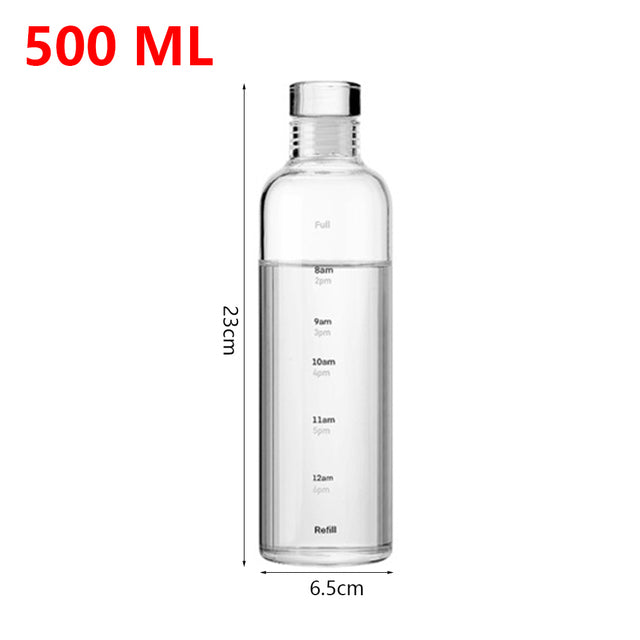 Water Bottle With Time Marker