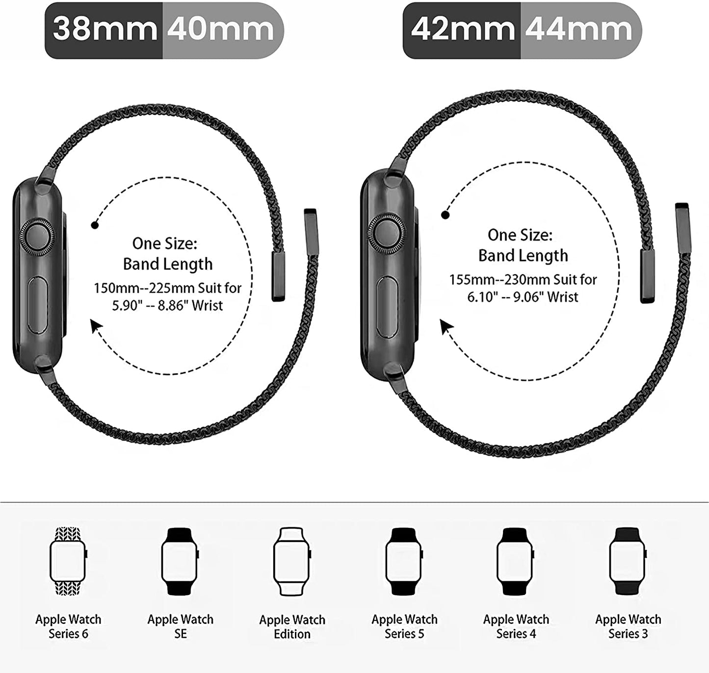 Magnetic Double Section Strap for iWatch