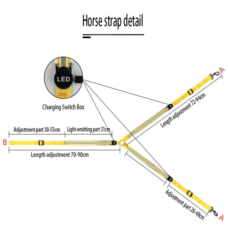 Breastplate Nylon LED Horse Harness