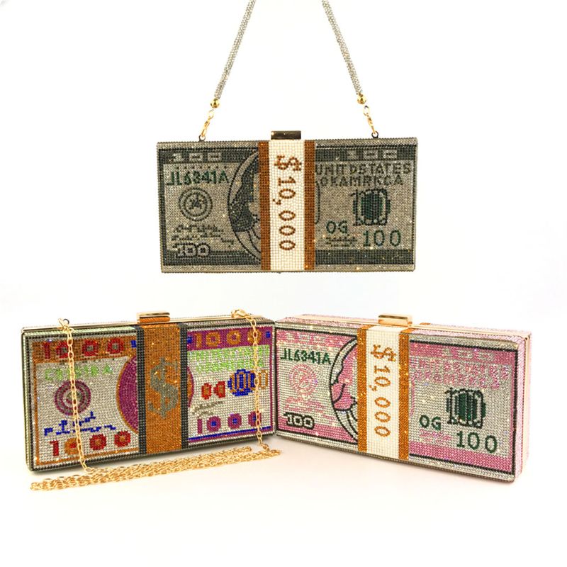 Money Clutch Bag with Removable Chain Strap