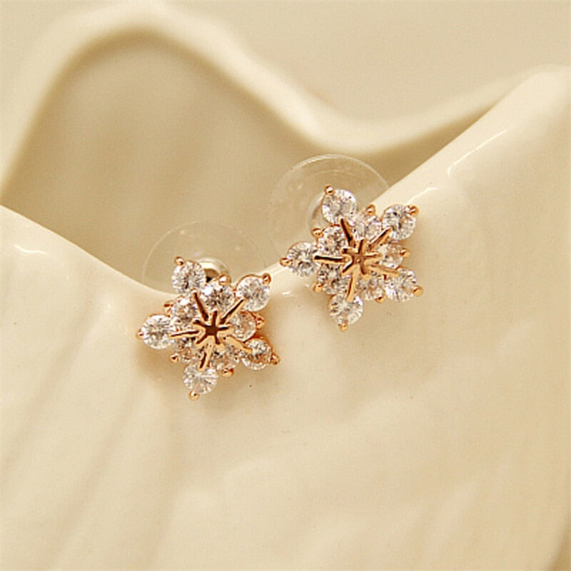 Christmas Snowflake Stud Earrings