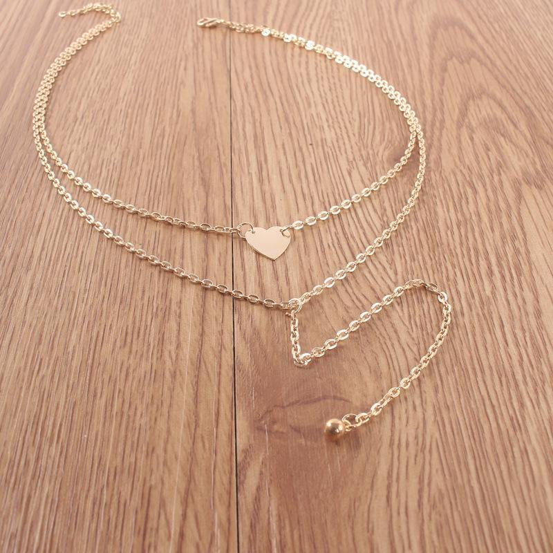 2 Piece Heart Necklace 18K Gold Plated Necklace ITALY Design