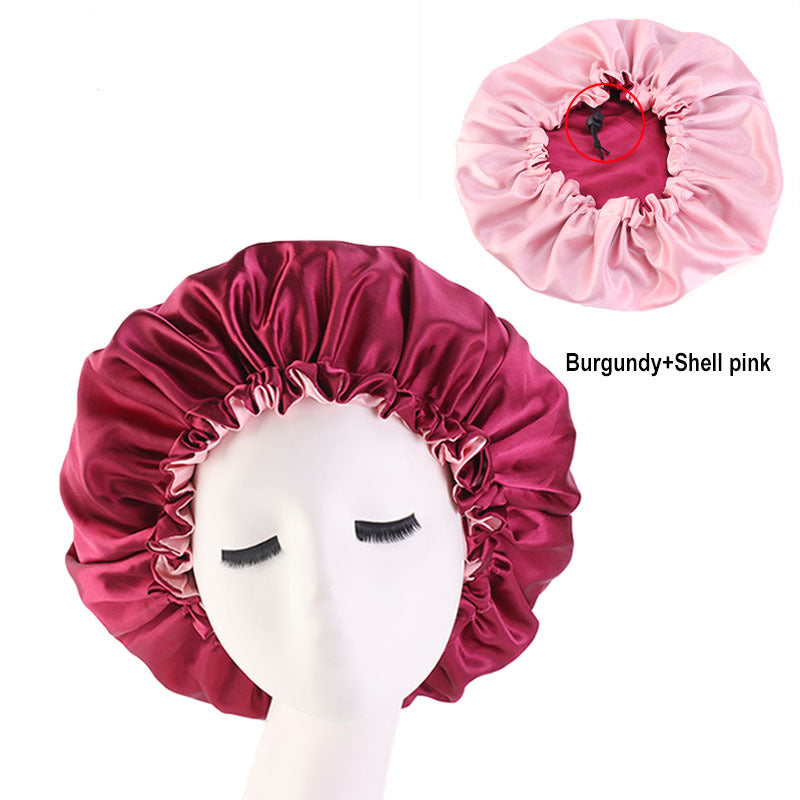 Reversible Satin Hair Caps