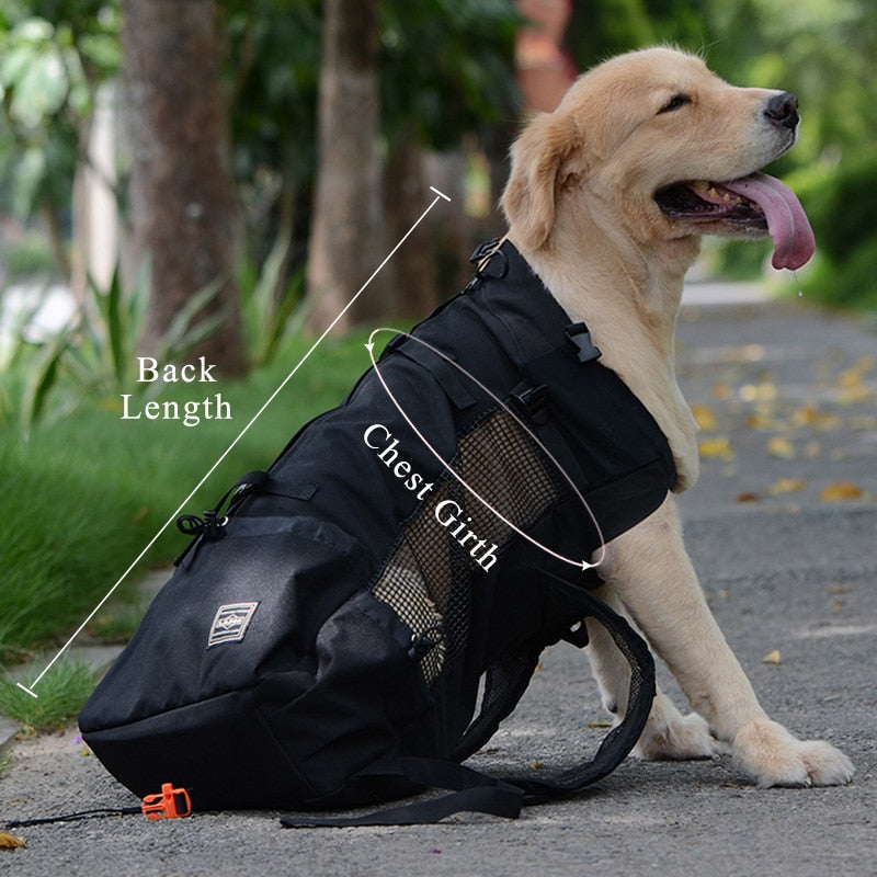 Pet Dog Backpack Outdoor Double Shoulder Adjustable Reflective Carrying Travel Backpack