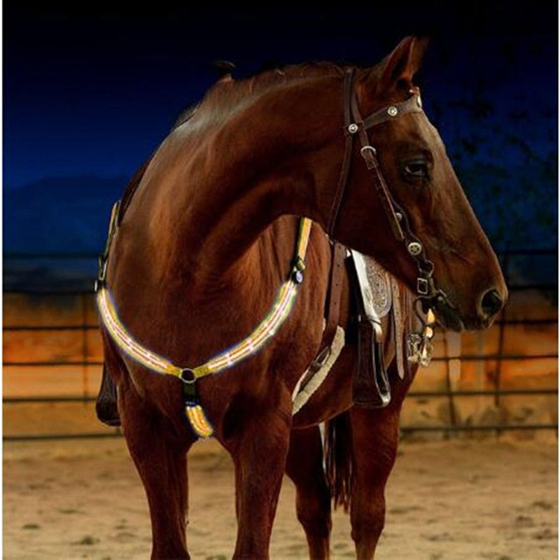 Breastplate Nylon LED Horse Harness