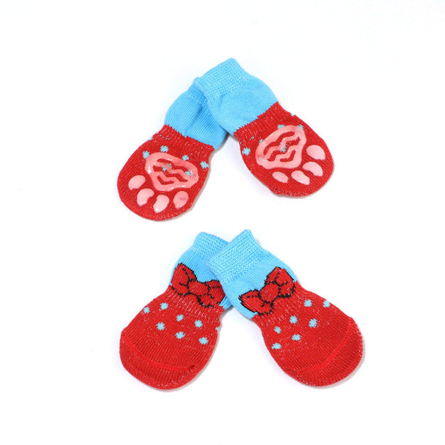 4Pcs Set Knitted Pet Socks