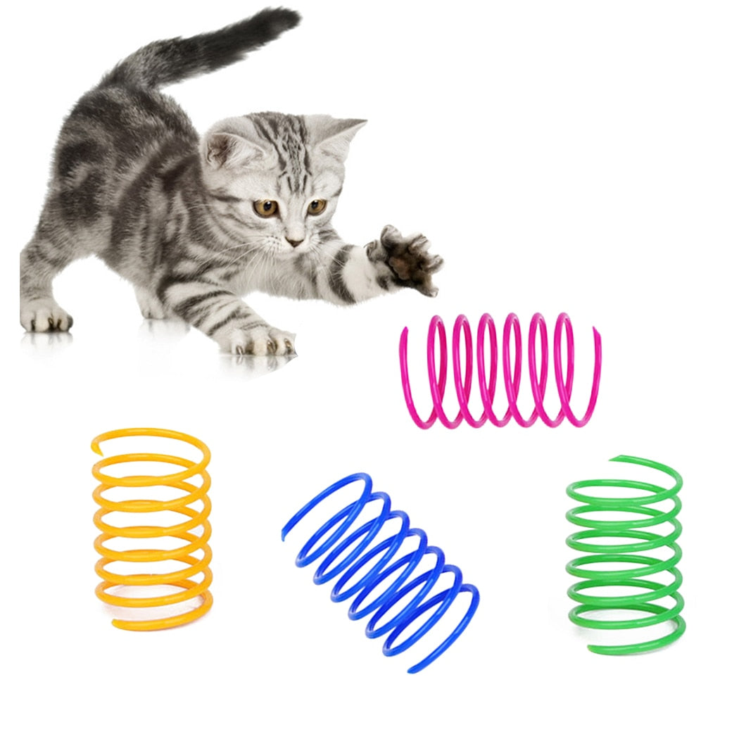 4pcs Funny Pet Toy Spring