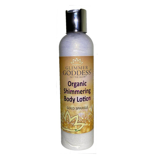 Glimmer Goddess Organic Shimmer Body Lotion - Sparkle For All Skin Types