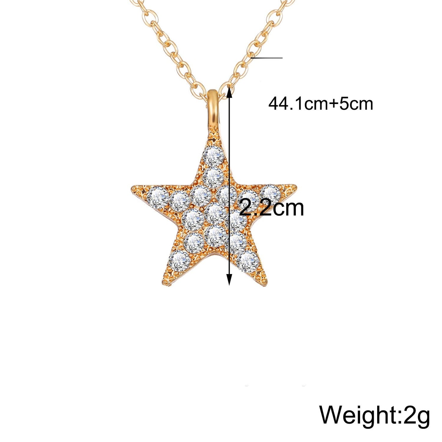 3 Piece Celestial Pave Necklace With ® Crystals 18K Gold Plated Necklace in 18K Gold Plated