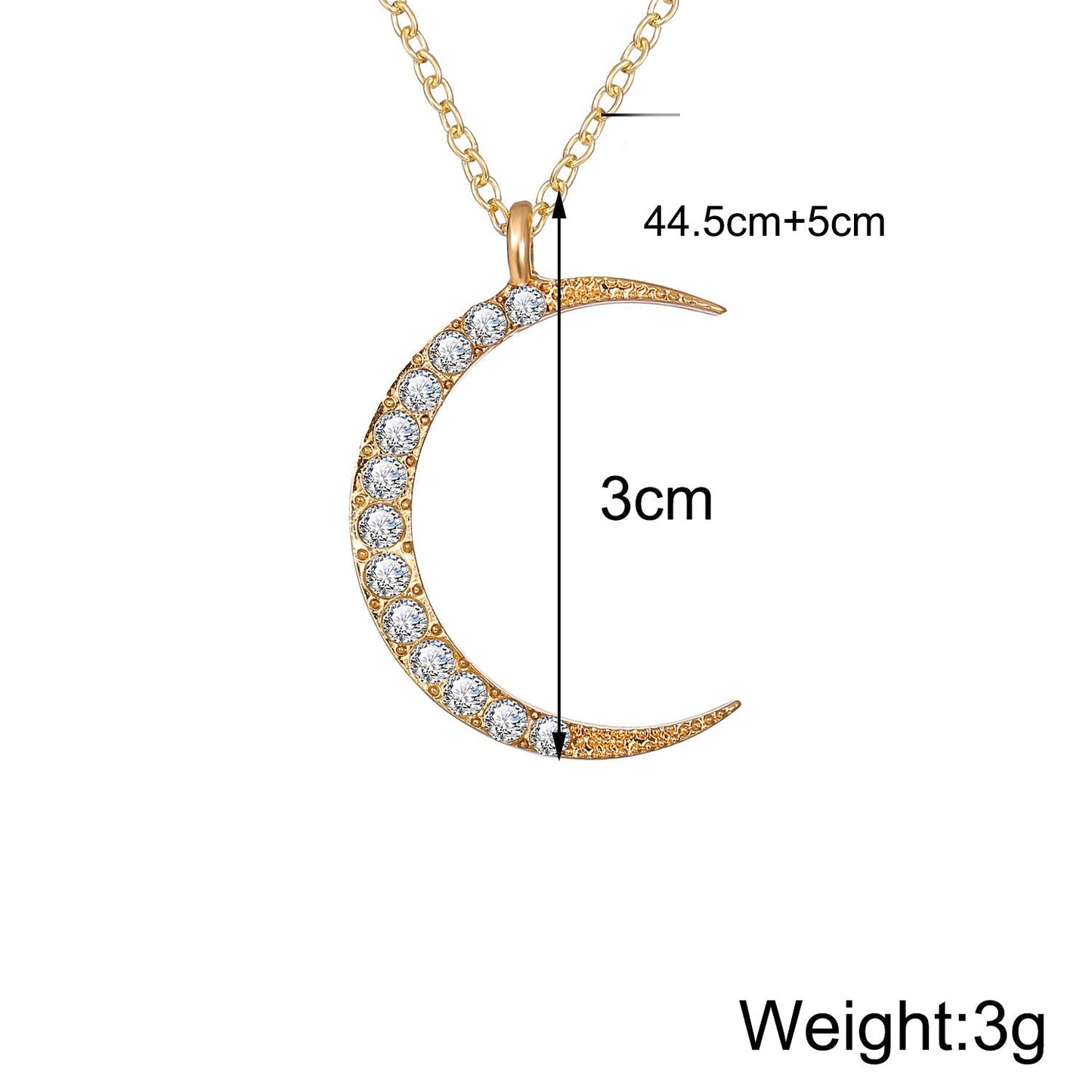 3 Piece Celestial Pave Necklace With ® Crystals 18K Gold Plated Necklace in 18K Gold Plated