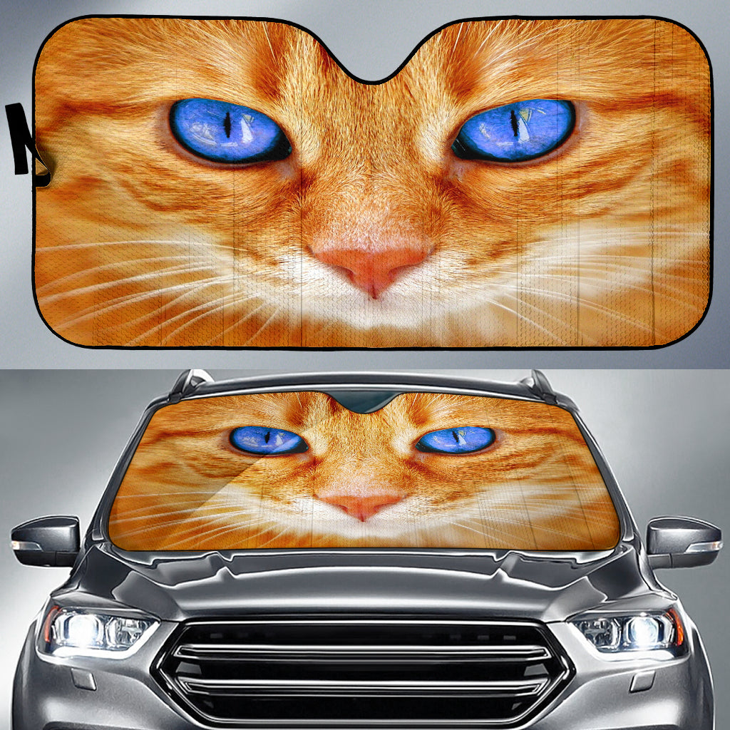 Blue eyed cute cat Auto Sun Shade